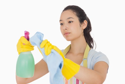 Technician preparing professional carpet cleaning equipment in a Chalk Farm home