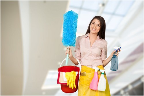 Commercial carpet cleaning equipment in a Chalk Farm office